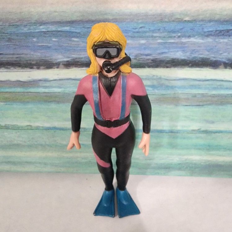 Vintage Scuba Diver Figure