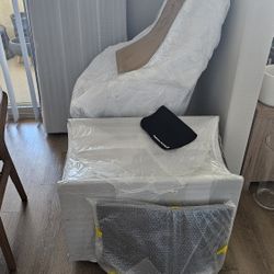 Office Desk, Office Chair, Samsung 24" Curved Monitor