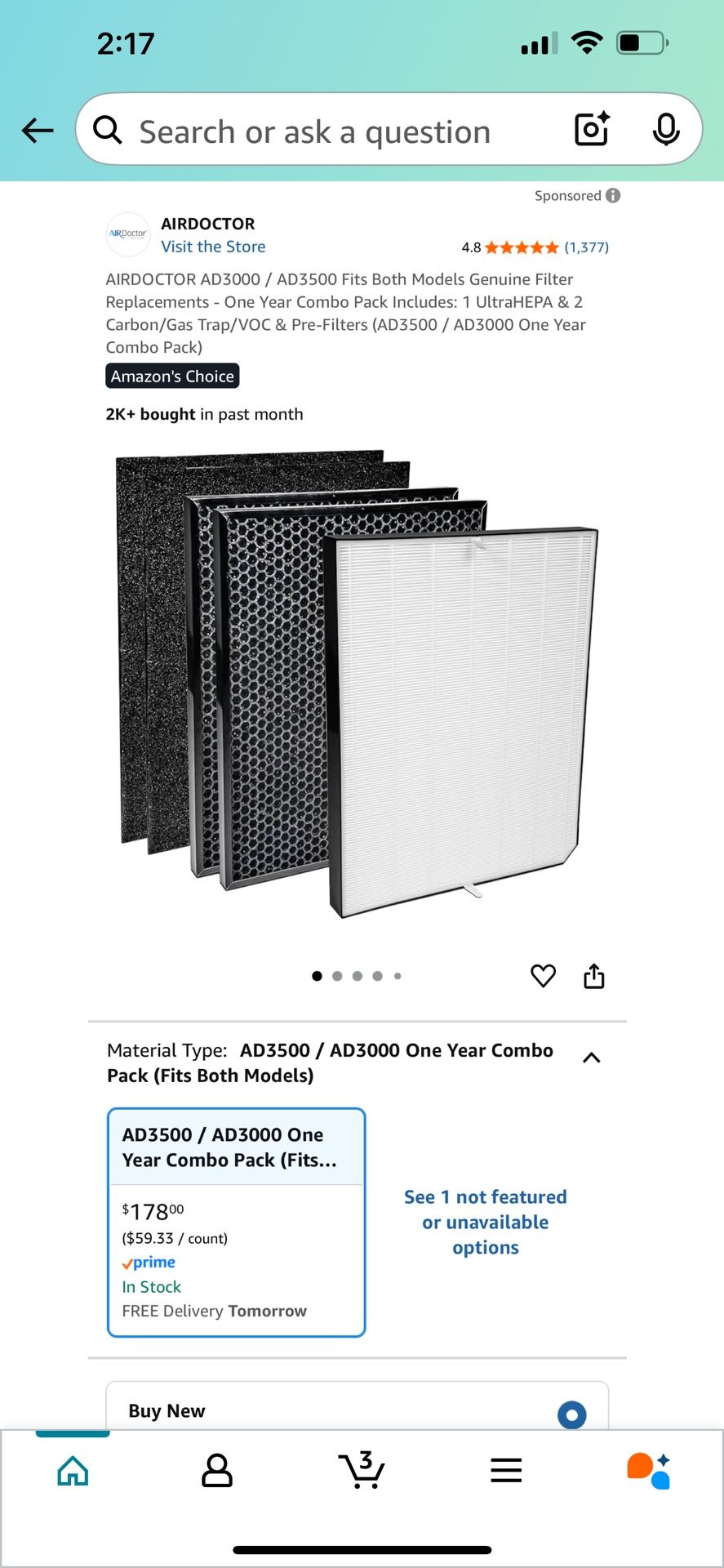 AIRDOCTOR AD3000 Filter