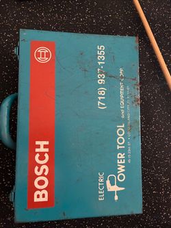 Vintage Bosch Steel Power Tool Case w/ AEG EZ 1380 Drill & Accessories