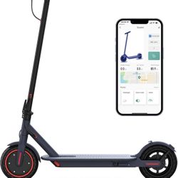 Electric Scooter - 8.5" Solid Tires, Quadruple Shock Absorption, Up to 20 Miles Long-Range, 20Mph Top Speed, Portable Folding Commuting Scooter for Ad