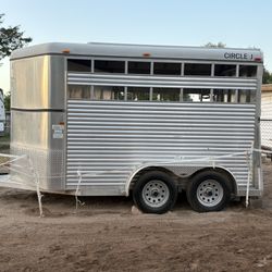 Aluminum 2 Horse Stock Trailer