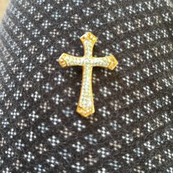 Cross, silver, and gold plated