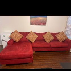 Red Sectional Sofa for Sale – Excellent Condition