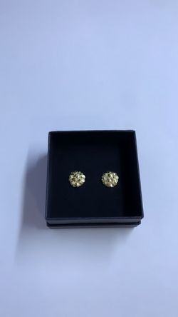 Round nugget 14k earrings