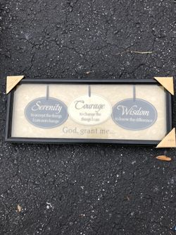 Serenity prayer framed wall art