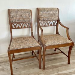 Pair Of Vintage Wood Dining Or Accent Chairs