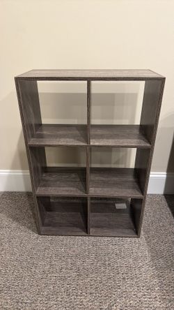 Bookcase and table