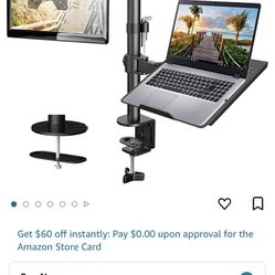 Laptop And Monitor Desktop Mount