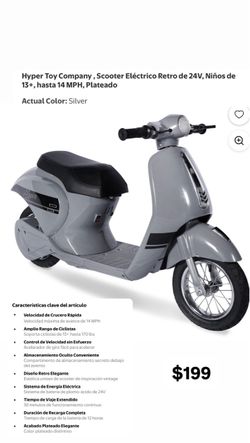 Hyper Toy Company 24V Retro Electric Scooter Silver