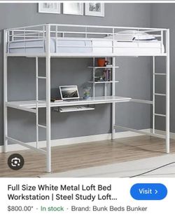 FULL SIZED LOFT BED WITH DESK!!