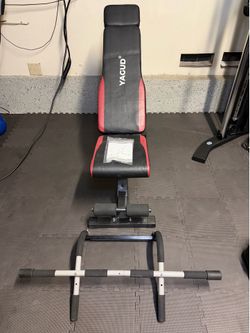 Bowflex adjustable dumbbells 10-90 lbs Pair Bench & Pull Up Bar