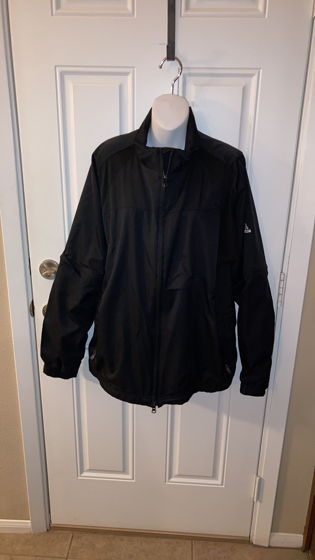 Unisex Adidas large windbreaker jacket