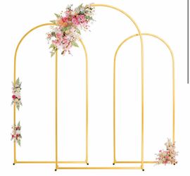 Wedding Arch Backdrop Stand 7.2FT, 6.6FT, 6FT Set of 3