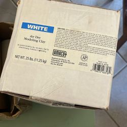 Clay Amaco Air Dry White 25 Lbs NIB