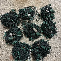 8 Strings Of White/Clear Christmas Lights