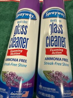 Sprayway Glass Cleaner, Ammonia-free, foaming action, lavender scent, 19 oz.