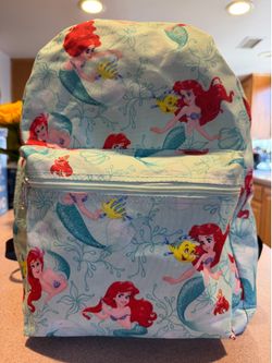 DISNEY Disney The Little Mermaid Ariel Large 16” Print Backpack