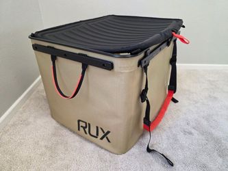 RUX 70L Gear Box Tote Tan 1st Gen Collapsible Storage Camping Adventure