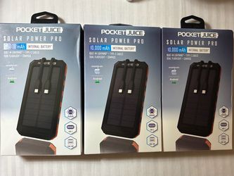 Pocket Juice Solar Power Pro 10,000mAh Power Bank