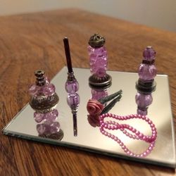 Barbie Doll Miniature Vanity Perfume Bottle Set