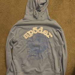 Sp5der Hoodie Medium Baby Blue