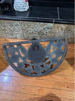 Metal half moon patio umbrella stand