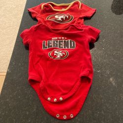 Two 49ers Onesies 12 MO And 18 MO 