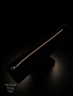 14k Gold Rope Bracelet