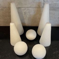 Styrofoam Cones And Balls 