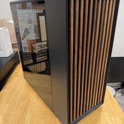 Fractal Design North Charcoal Black TG Dark ATX PC Case w/ Walnut Front