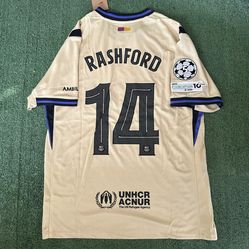 Vintage Nike FC Barcelona × Kobe Bryant Mamba Mentality "Rashford 14" Fan Away Soccer Jersey