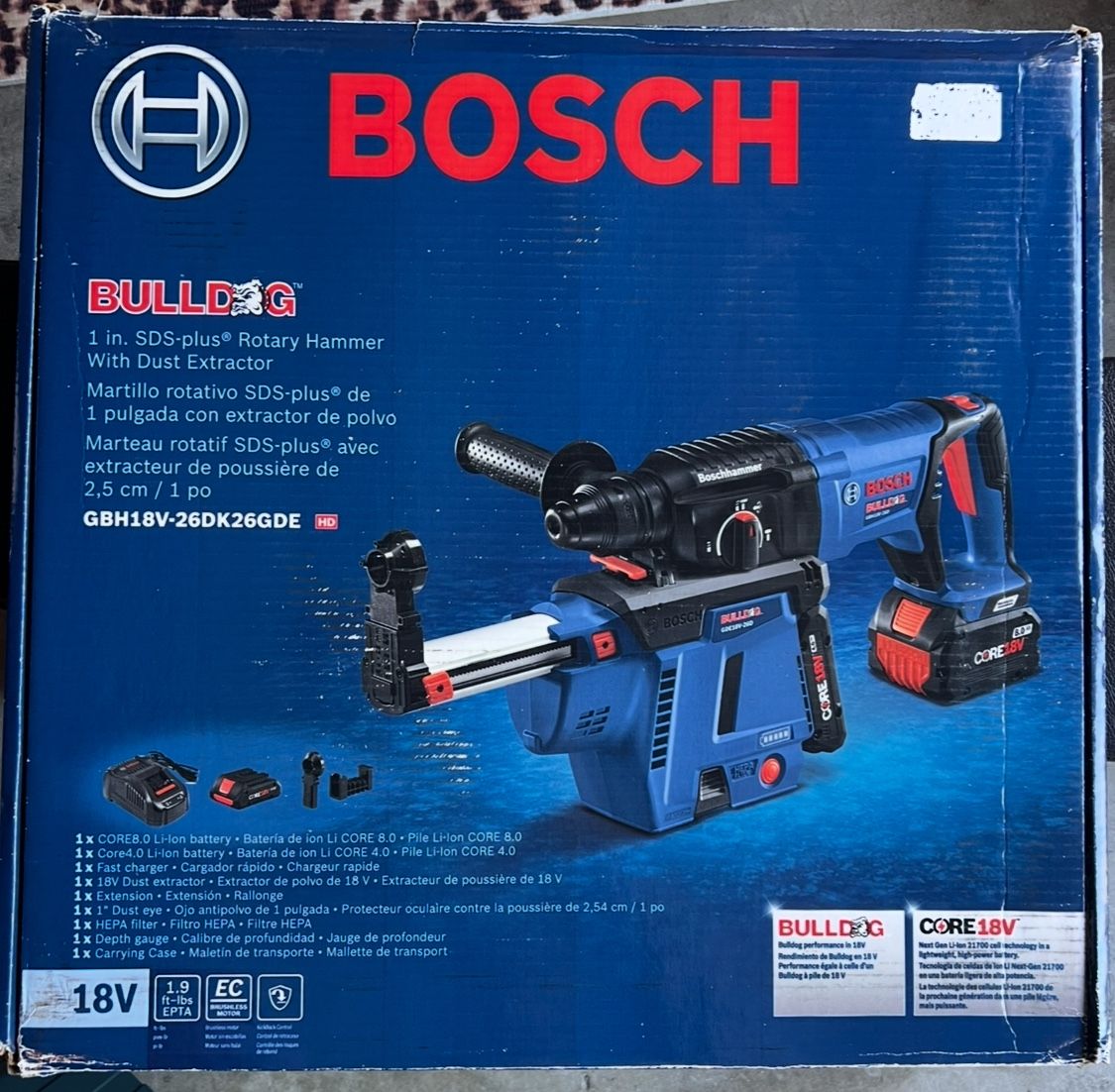 Bosch Rotohammer Hammer drill SDS plus And Dust Vacuum