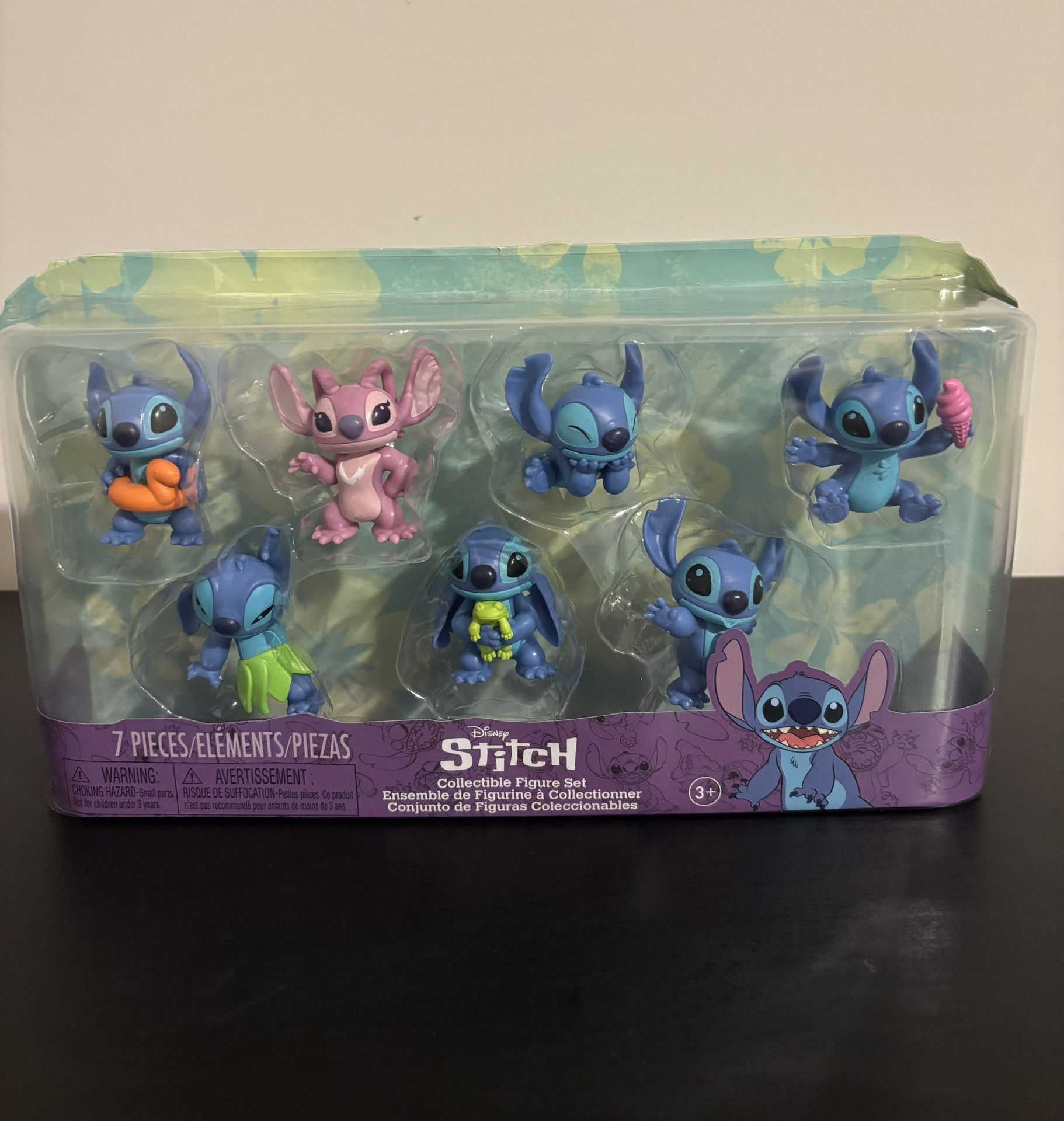 New! Disney Stitch Collectible Figure Set, 3-inch Figurines