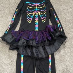 Girls Halloween Skeleton Costume