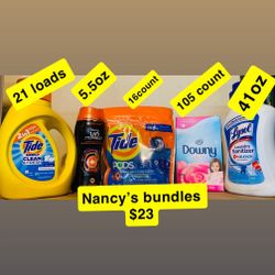 Tide Laundry Detergent Bundle $23for All 