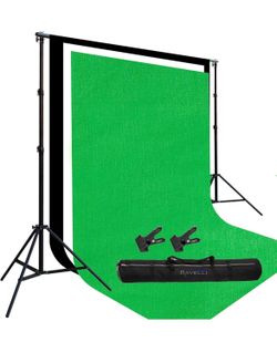 Three Prism 10x20' Backdrops and The Ravelli Full Size 10x12' Background Stand Set