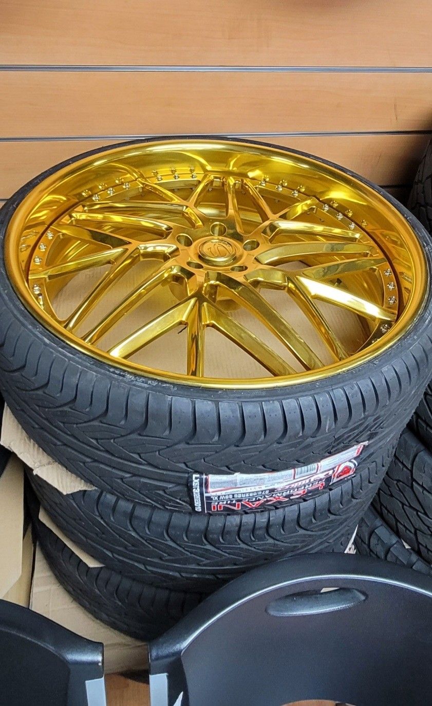 26" Gold Savini Wheels