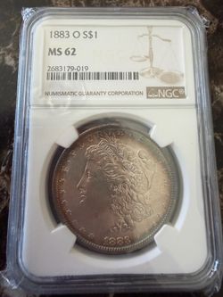 1883ms 63 silver morgan
