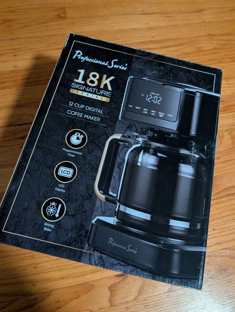 Professional Series 18k Signature 12 Cup Digital Coffee Maker
