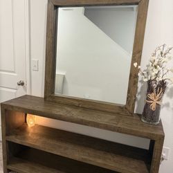 Solid Wood Vanity W Mirror 