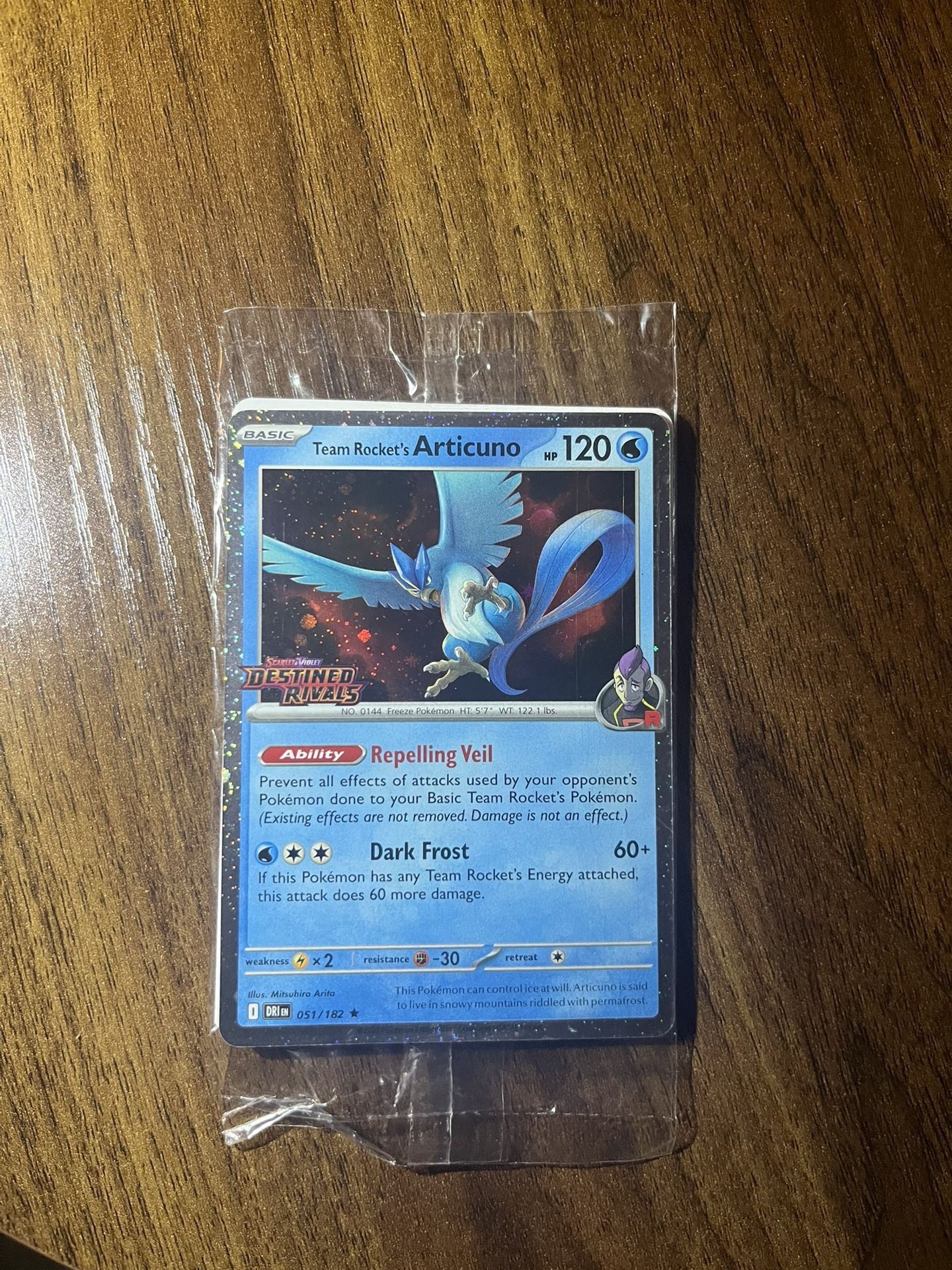 Team Rocket's Articuno 051/182 Pokemon Destined Rivals Stamped Promo (Best Buy)