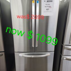 33" W 25 CU.FT FRENCH DOOR REFRIGERATOR WITH ICE 