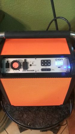 Icon rechargeable Bluetooth speaker to all the hookups in the back