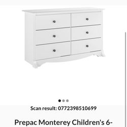 White 6 Drawer Dresser In The Box & Much More 