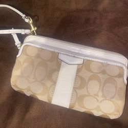 Coach Canvas Wristlet