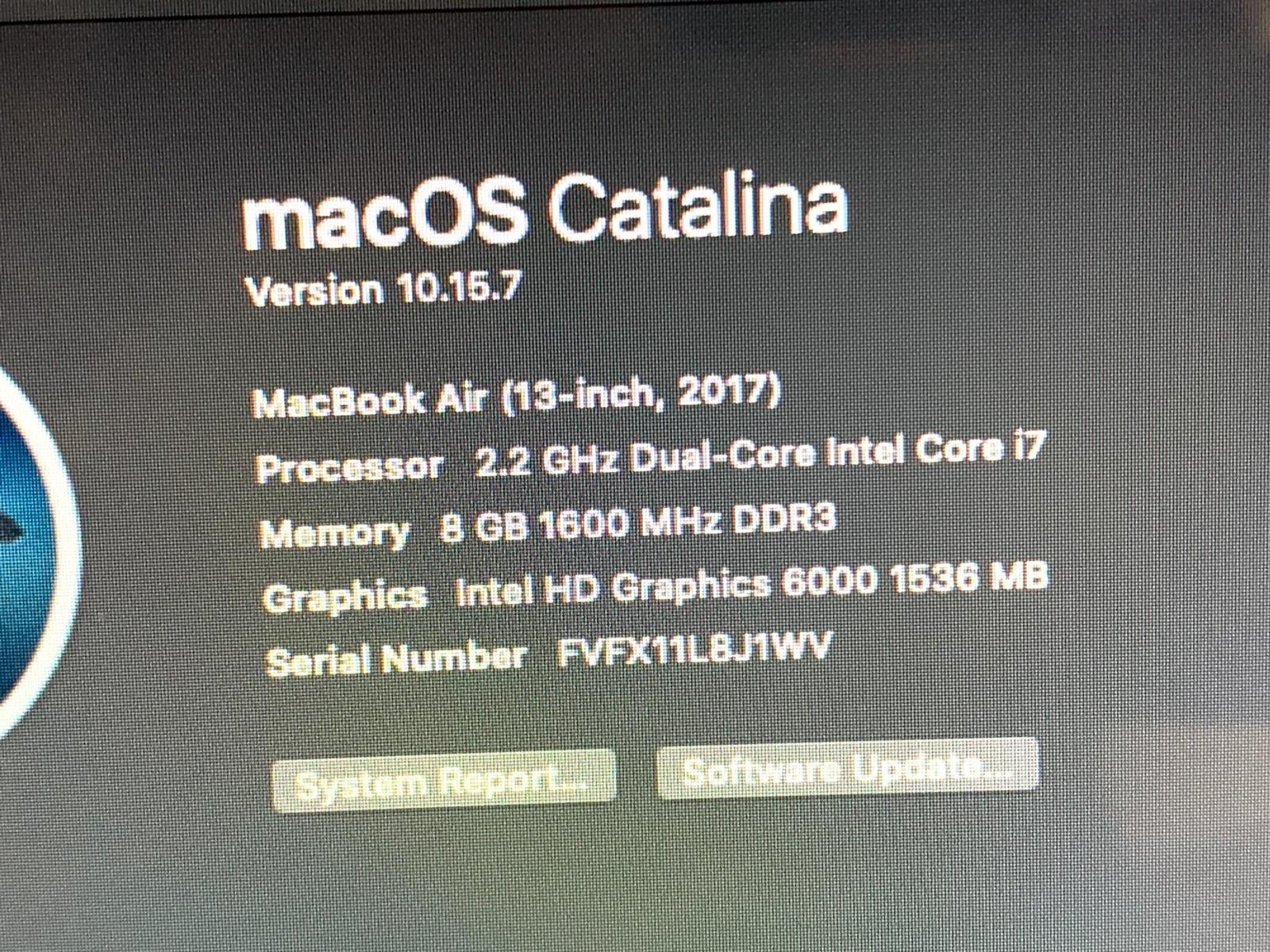 🍎 Apple MacBook AIR 2017 i7 8GB RAM 500GB flash storage OS