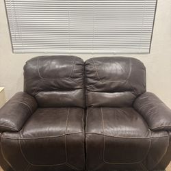 Love Seat Leather Recliners/ Couch