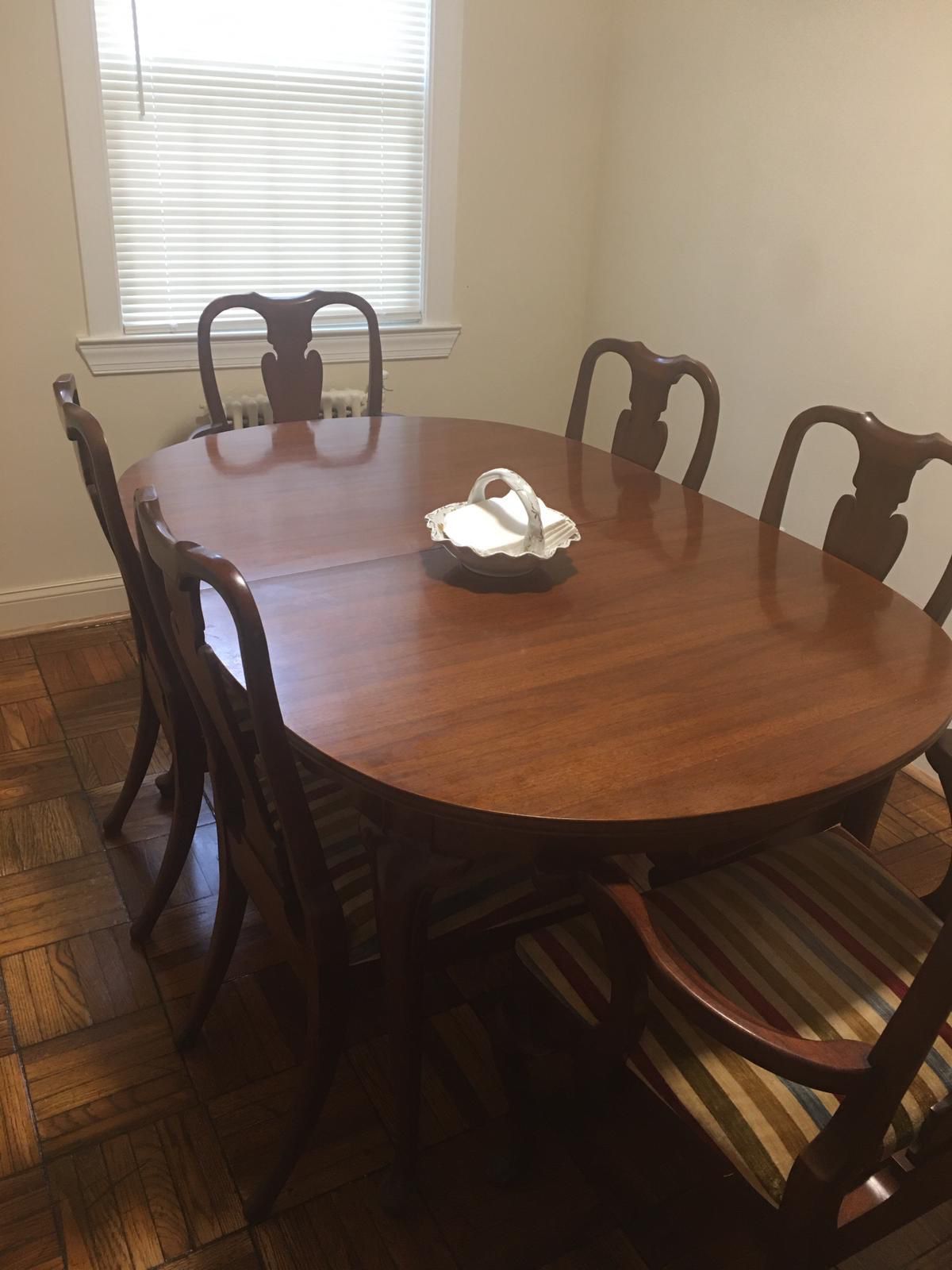 Dining table and chairs $450