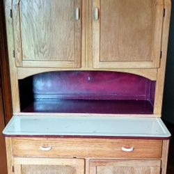 1920s Antique Hoosier Kitchen Cupboard Cabinet